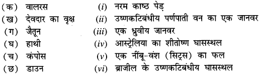 NCERT Solutions for Class 7 Social Science Geography Chapter 6 (Hindi Medium) 1